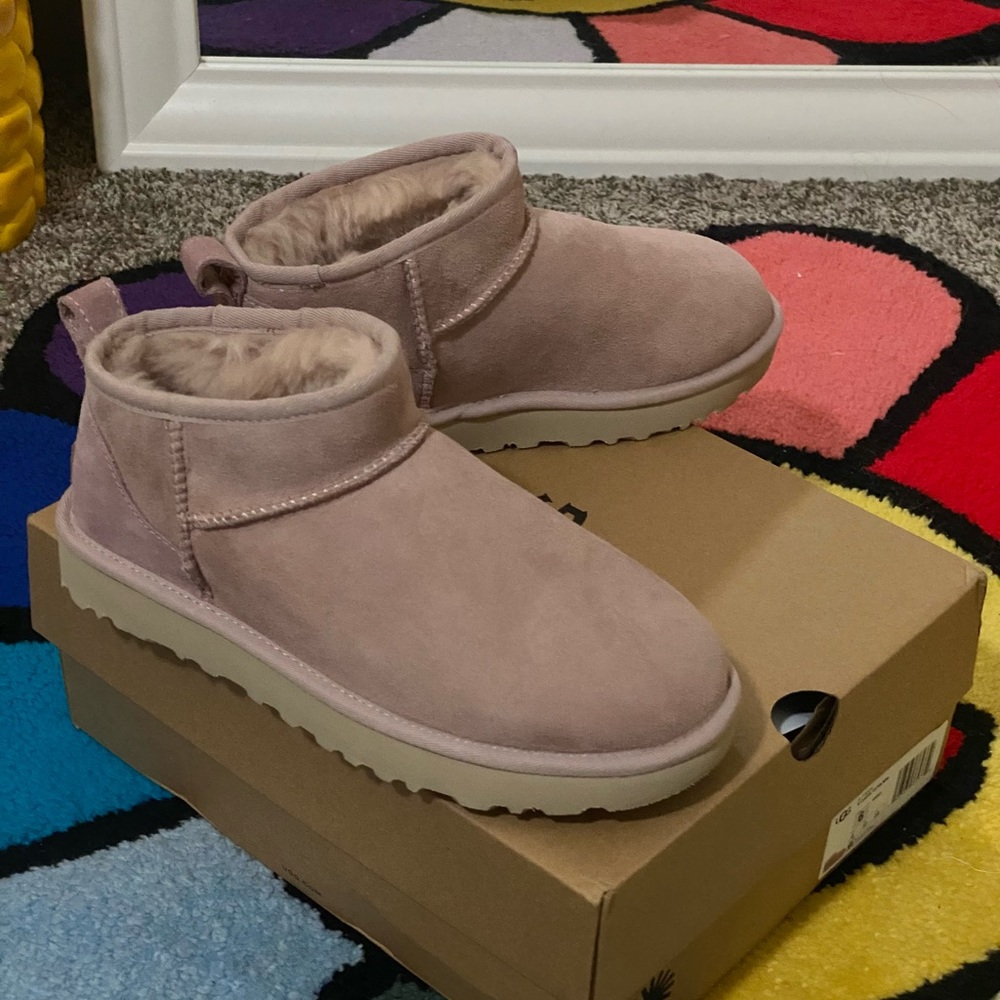 Ultra Mini Rose Grey Ugh boots (brand new)